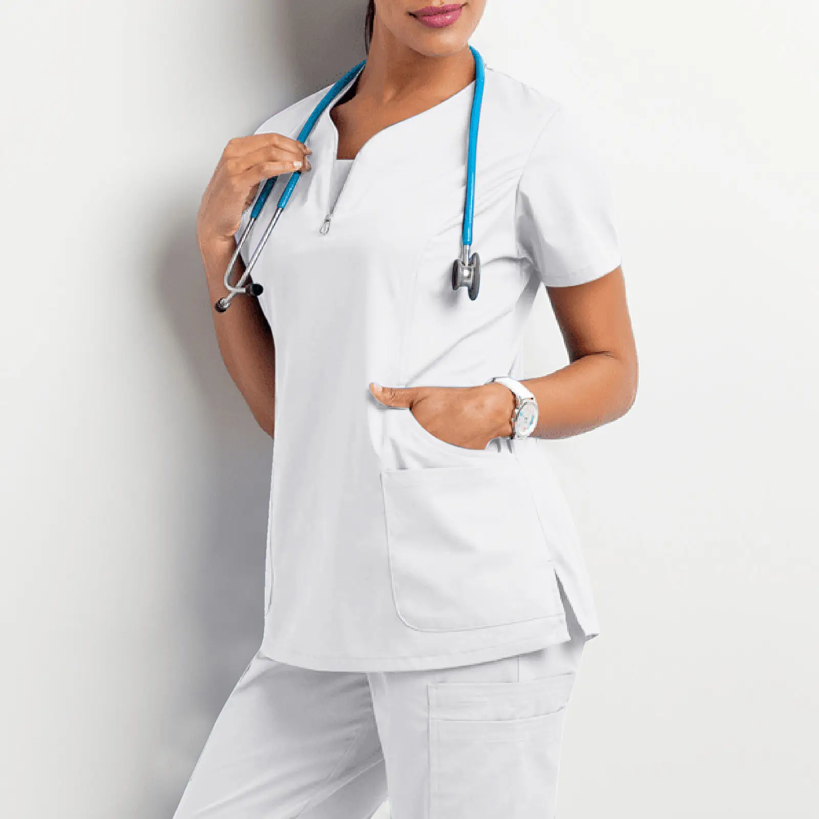 Women's Short Sleeve T-Shirt for Hand Washing Work Nurse Surgeon - Image 9