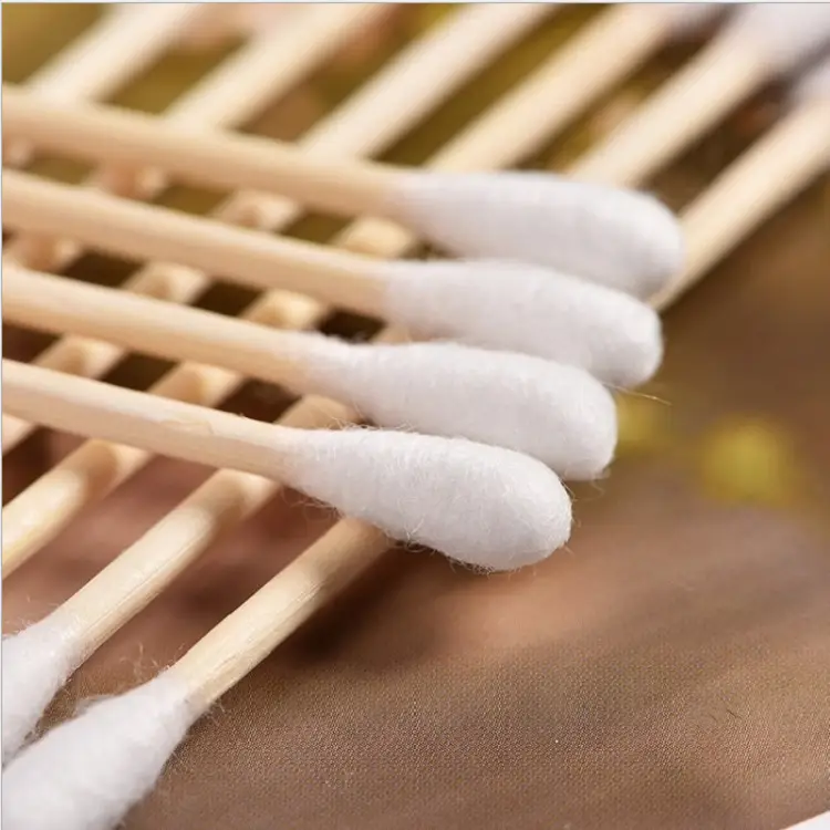 500 Pack Wooden Cotton Swabs Double Headed Makeup Remover