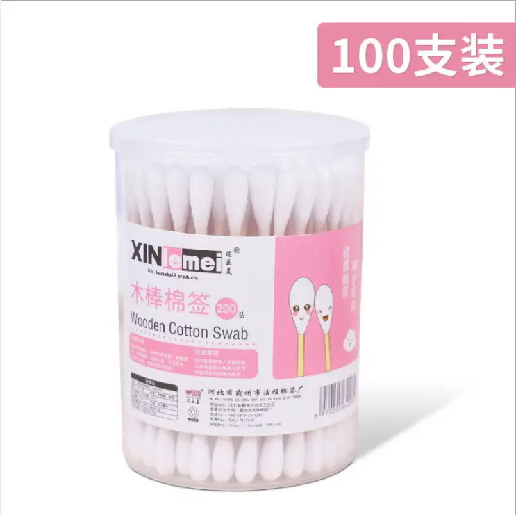 500 Pack Wooden Cotton Swabs Double Headed Makeup Remover
