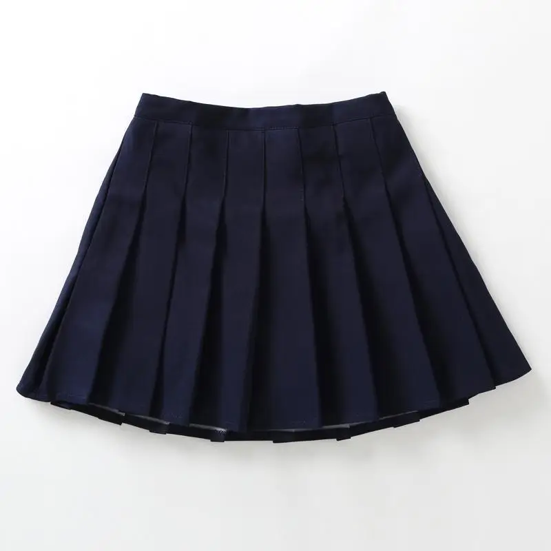 Girls Navy Blue Pleated Skirt Summer Wear - Image 8