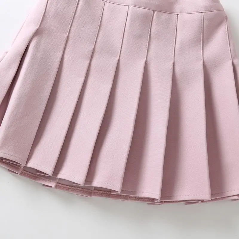 Girls Navy Blue Pleated Skirt Summer Wear - Image 9