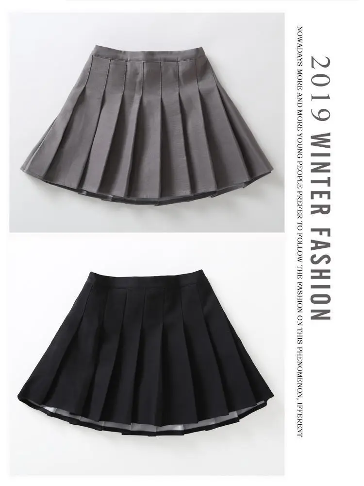 Girls Navy Blue Pleated Skirt Summer Wear — feature 12