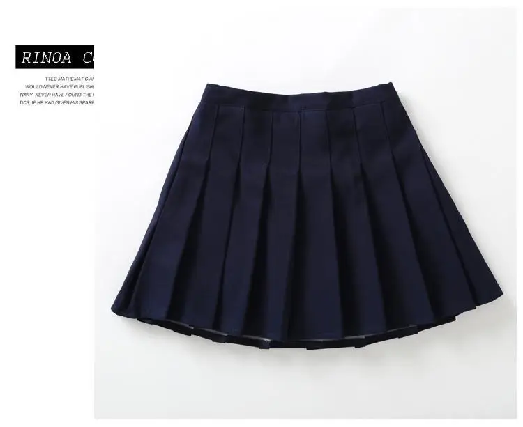 Girls Navy Blue Pleated Skirt Summer Wear — feature 13