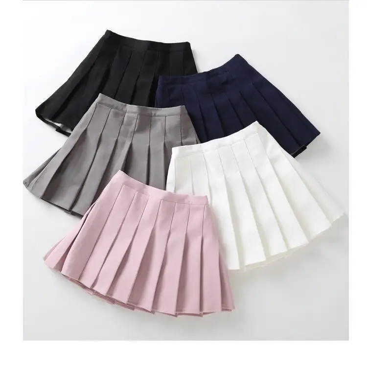 Girls Navy Blue Pleated Skirt Summer Wear — feature 14