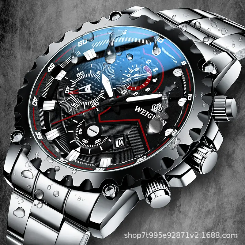 Men's Blue Chronograph Watch with Weight Display - Image 6