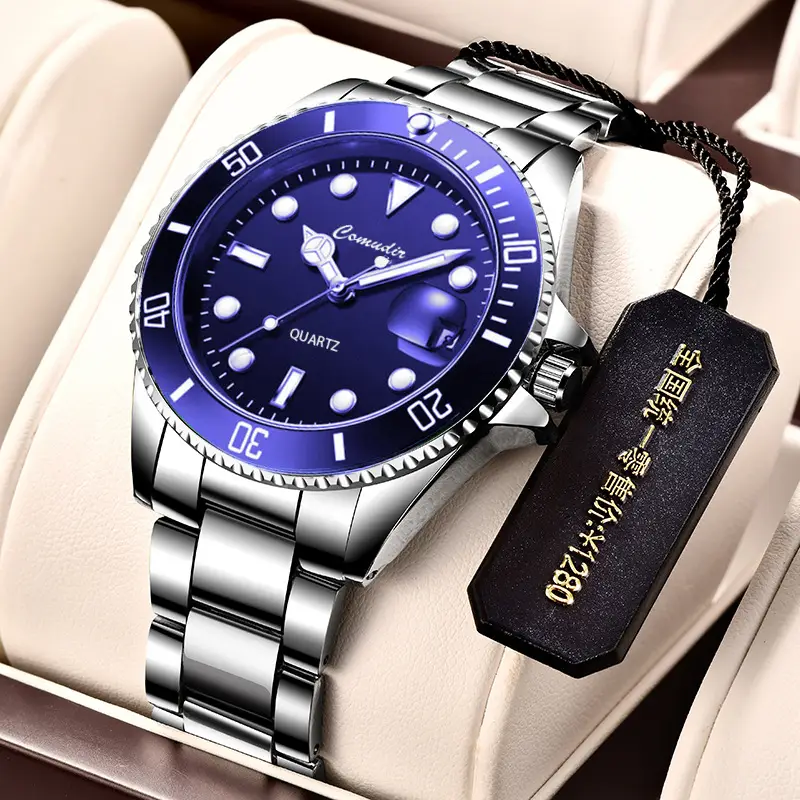 Green Water Ghost Fully Automatic Quartz Watch Men's Watch Trendy Luminous Waterproof Sports Watch Cross-Border Foreign Trade Douyin Dropshipping