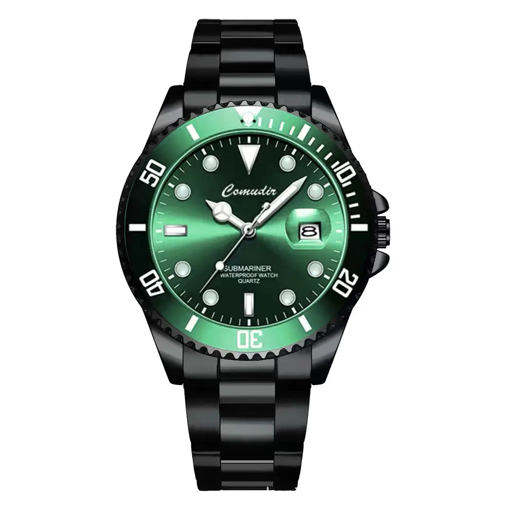 Green Water Ghost Fully Automatic Quartz Watch Men's Watch Trendy Luminous Waterproof Sports Watch Cross-Border Foreign Trade Douyin Dropshipping