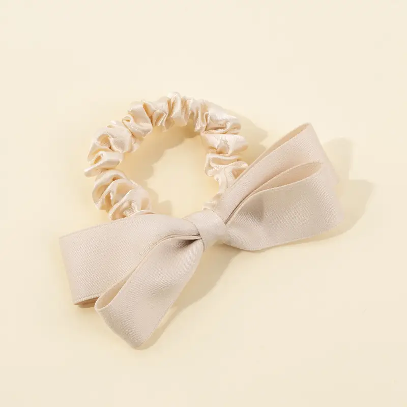 Black Bow Hairband for Girls, Sweet Rubber Band, Large Bow - Image 3