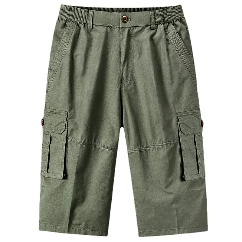 Men's Olive Green Cargo Pants with 4 Pocket Design - Image 9