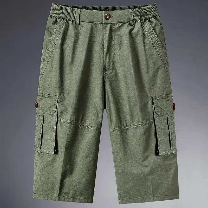 Men's Olive Green Cargo Pants with 4 Pocket Design - Image 3