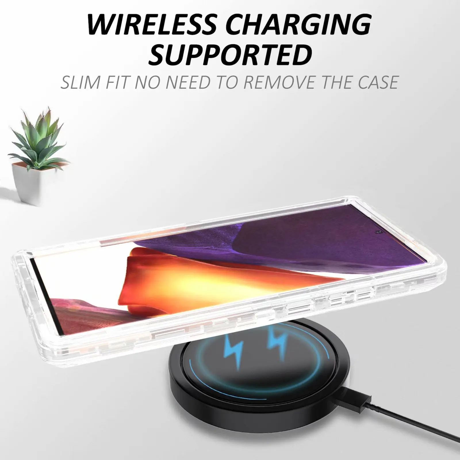 Transparent 3-In-1 Mobile Phone Case for Samsung S24 S22 S21 S20 Ultra S23 Plus — feature 8