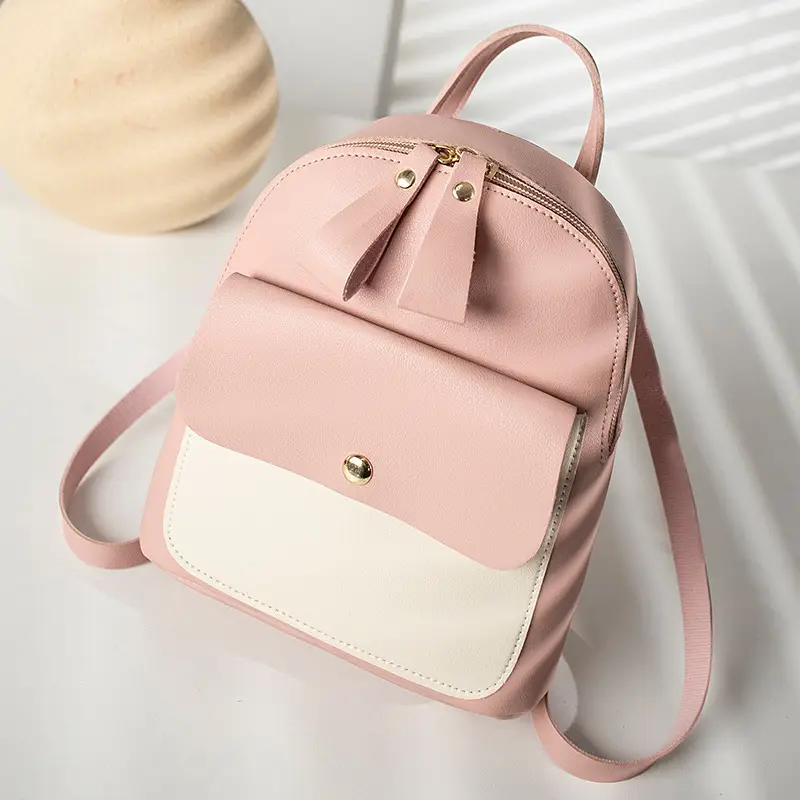 Pink Crossbody Korean Style Backpack for Women