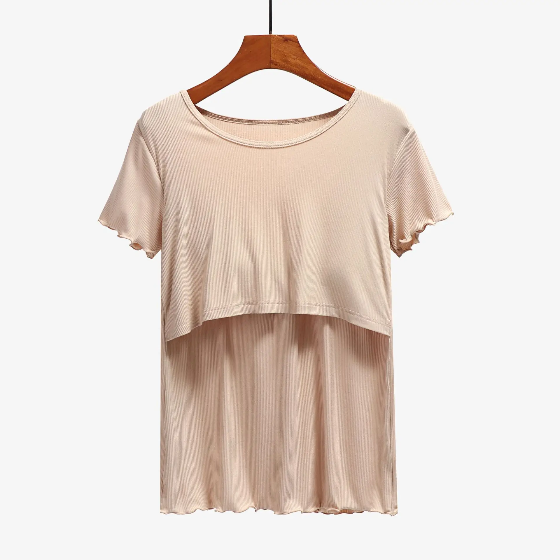 Women Light Blue Striped Crop Top Postpartum Lift - Image 12