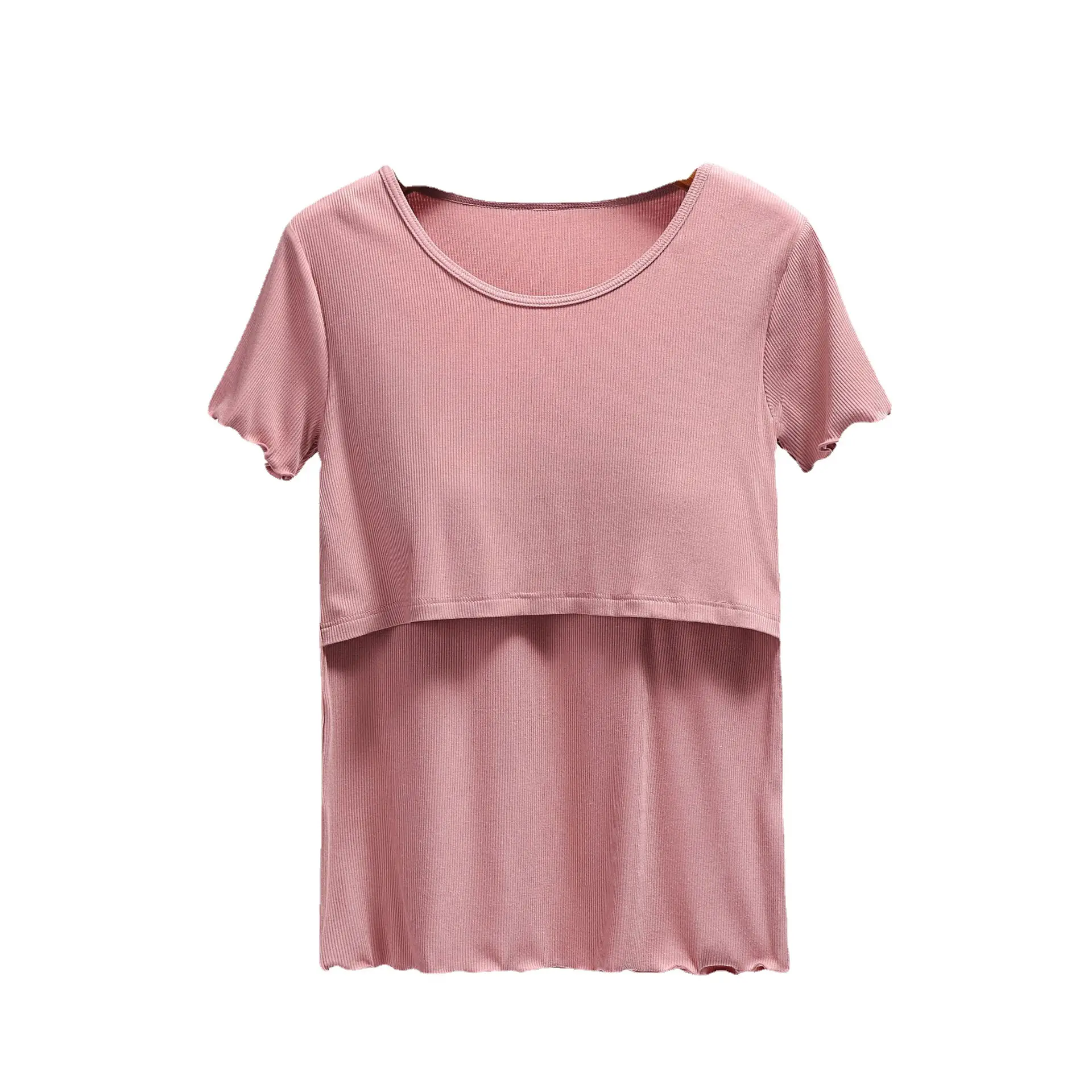 Women Light Blue Striped Crop Top Postpartum Lift - Image 14