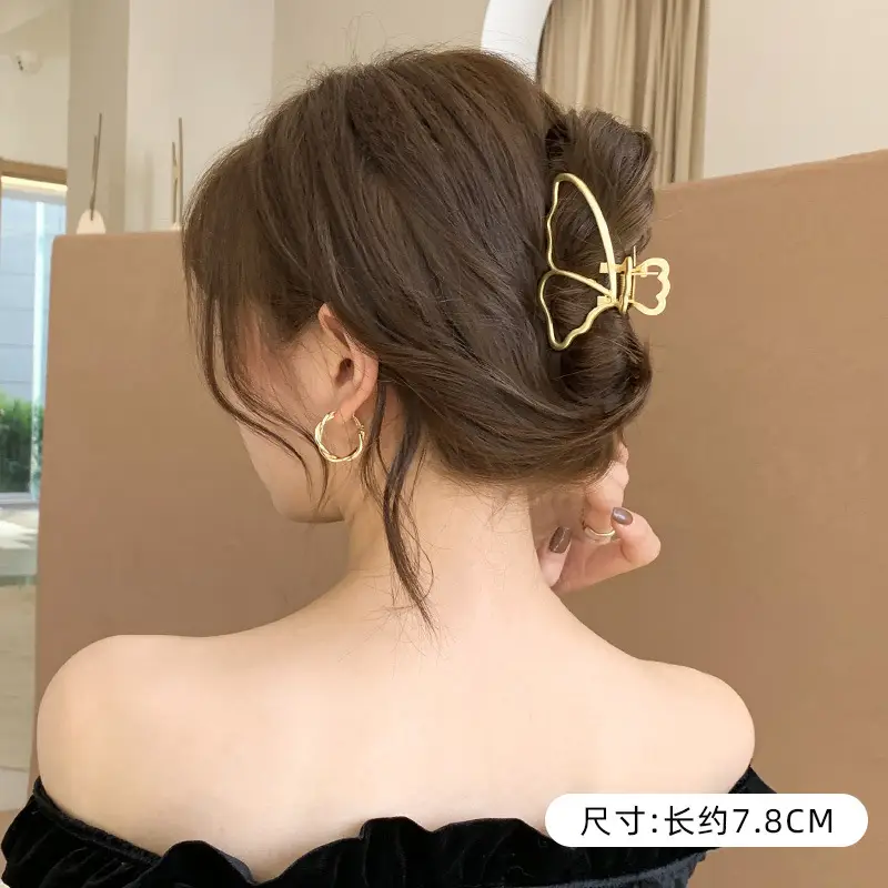 Gold Pearl Fishtail Hairpin Small Grab Clip for Women - Image 5