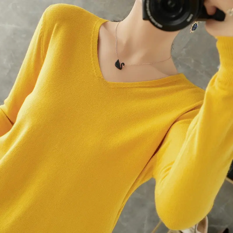 Women V-Neck Pullover Long Sleeve Knit Warm Winter Wear - Image 6