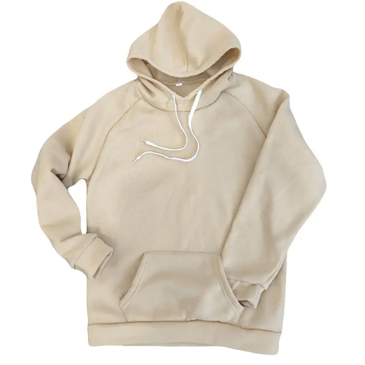 Women Fleece Hoodie Sweatpants Beige Winter Casual
