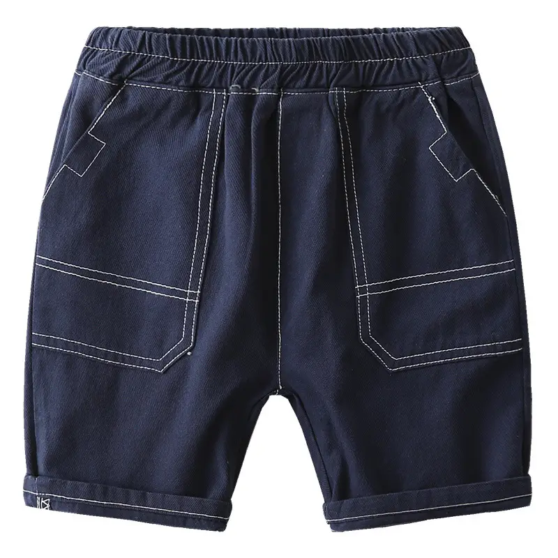 Kids Green Cotton Shorts 2024 Summer Casual Pants - Image 7
