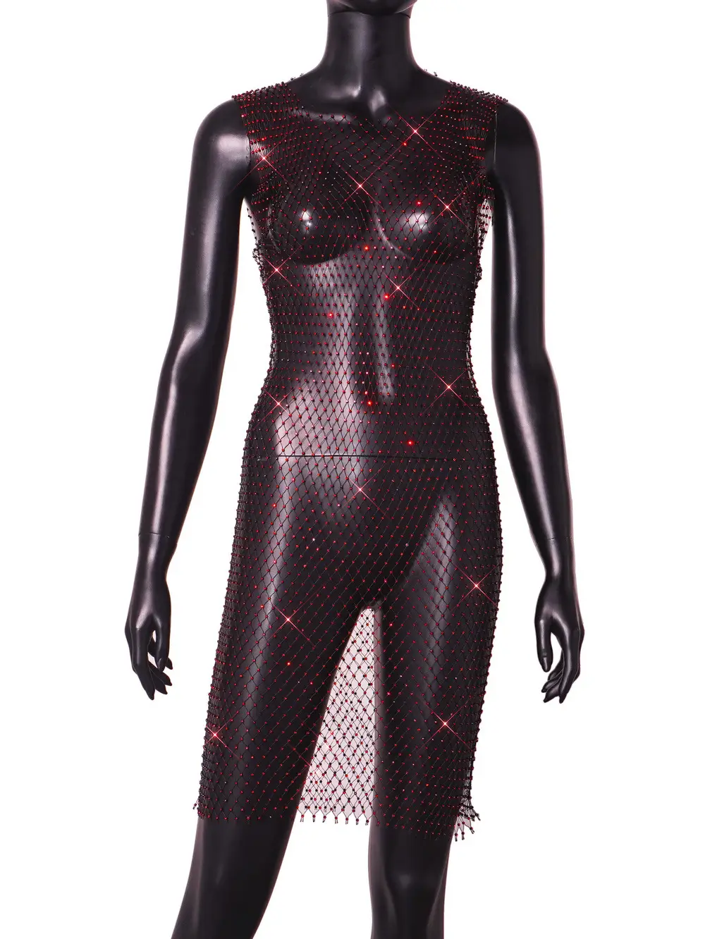 Women Rhinestone Fishnet Top Dress Hot Selling 2026 - Image 17
