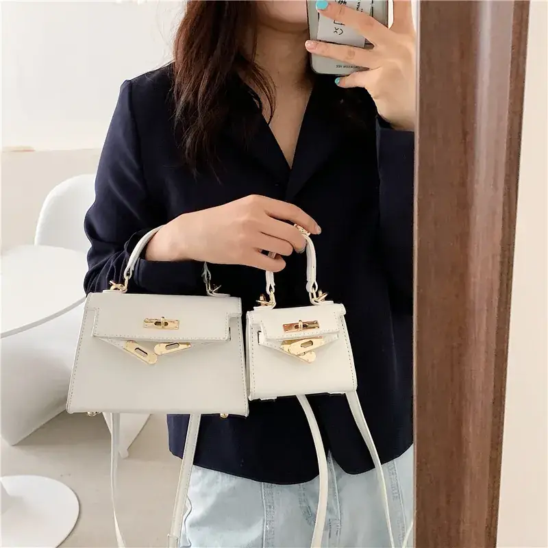 Women's Shoulder Bag 2021 Summer Kelly Style Beige - Image 7