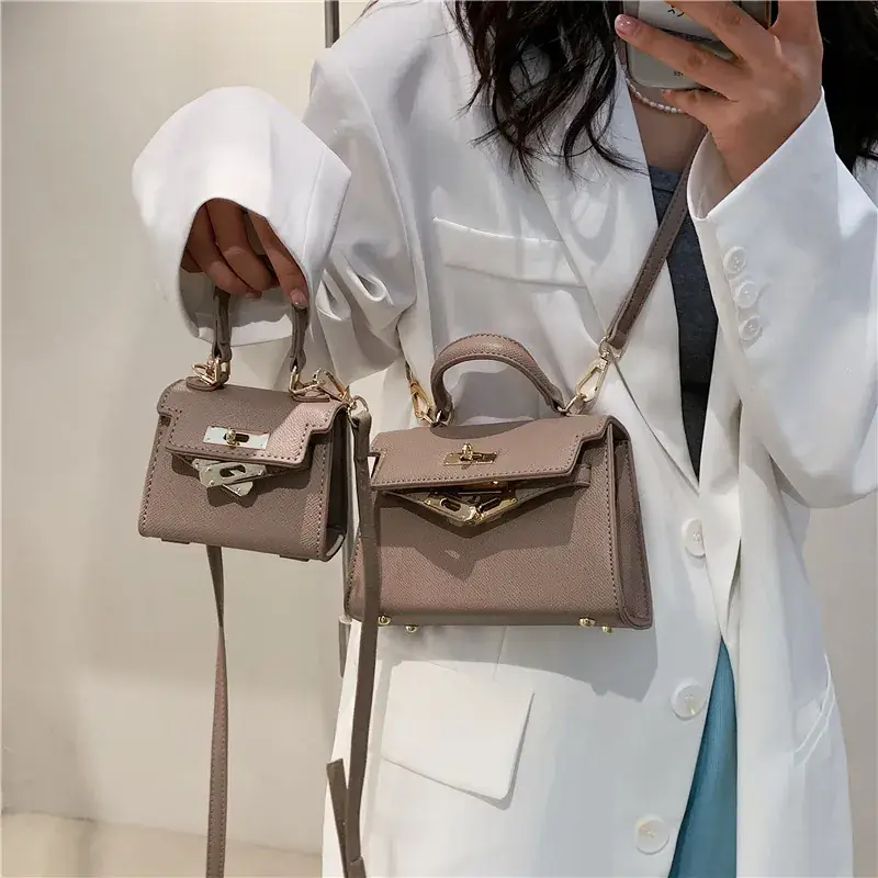 Women's Shoulder Bag 2021 Summer Kelly Style Beige - Image 8