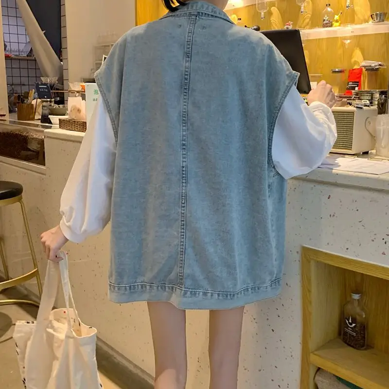Denim Vest Vest Jacket Women Sleeveless Autumn Wear - Image 5