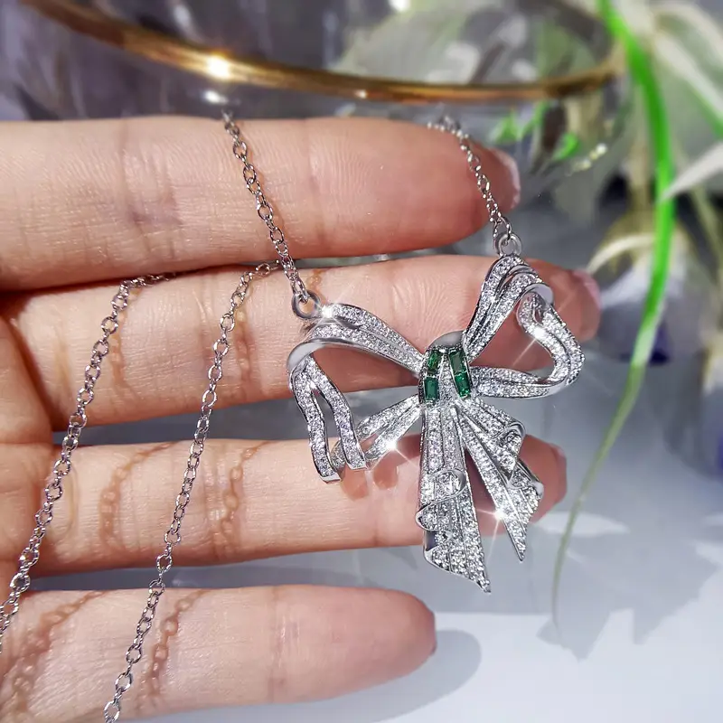 South Korea Butterfly Zircon Necklace Set