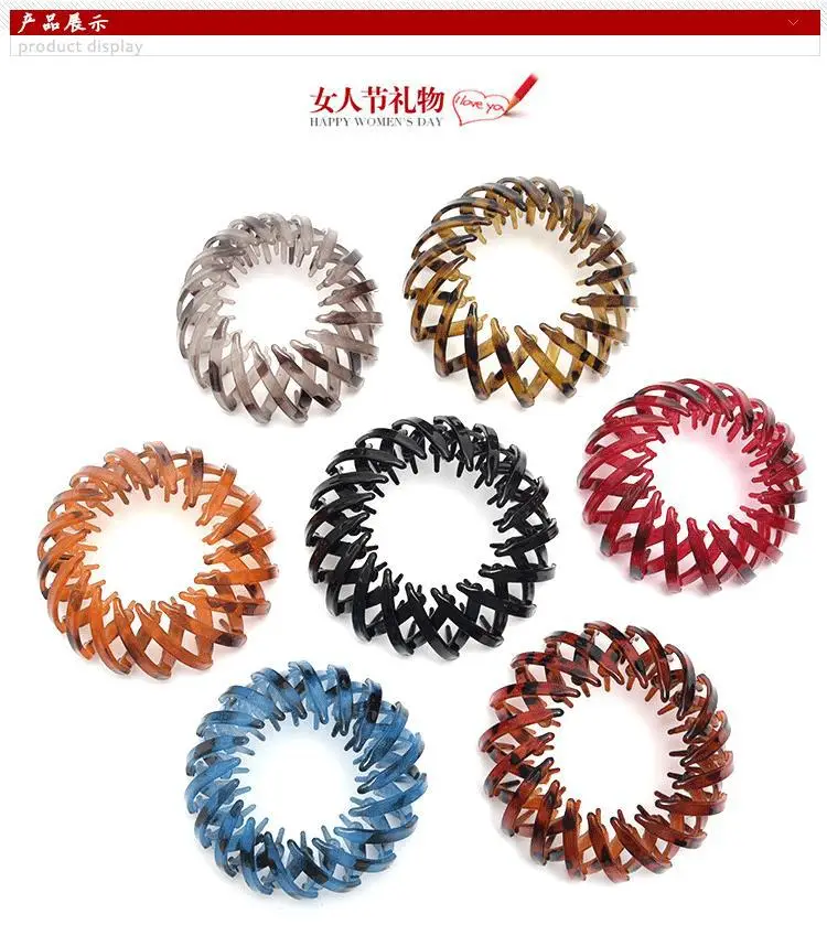Red Hair Ring Ponytail Buckle for Women — feature 2