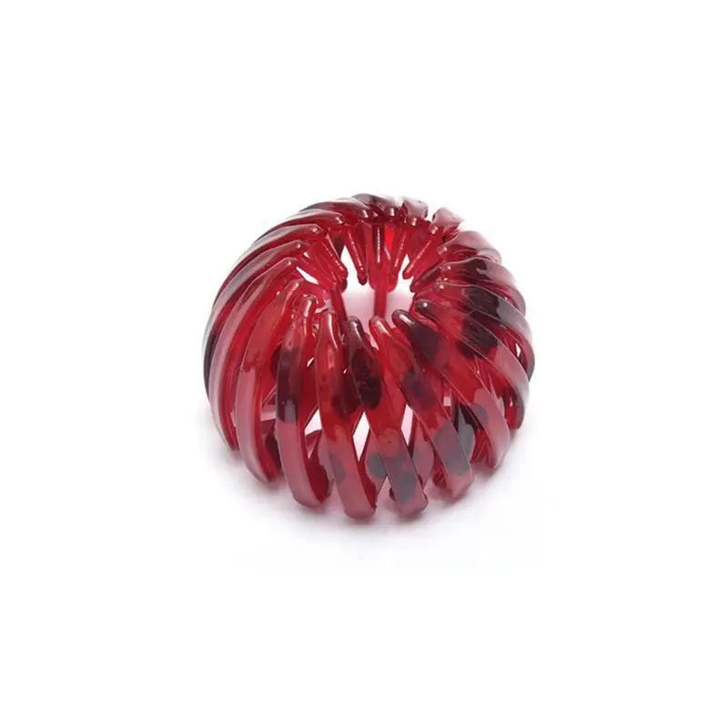 Red Hair Ring Ponytail Buckle for Women - Image 5