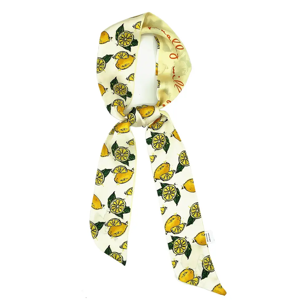 Korean Ins Star Scarf with Hair Band Green White