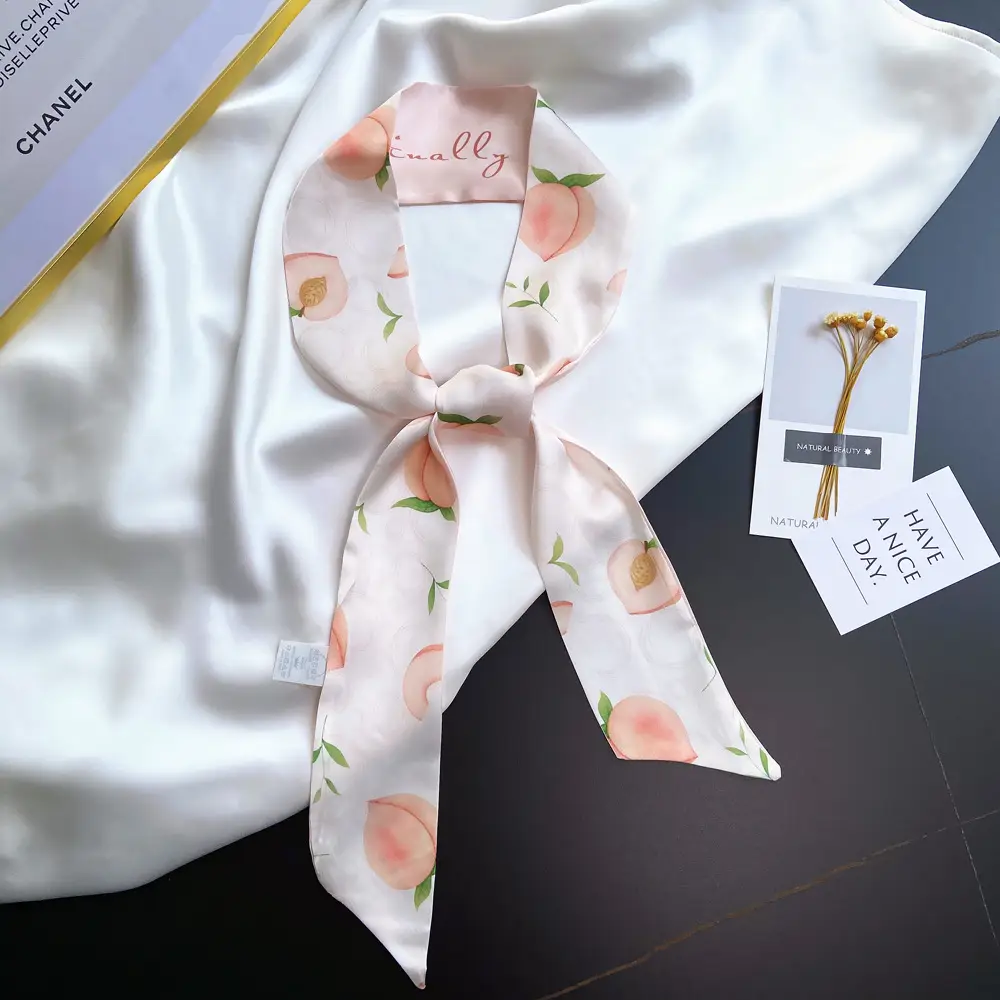 Korean Ins Star Scarf with Hair Band Green White