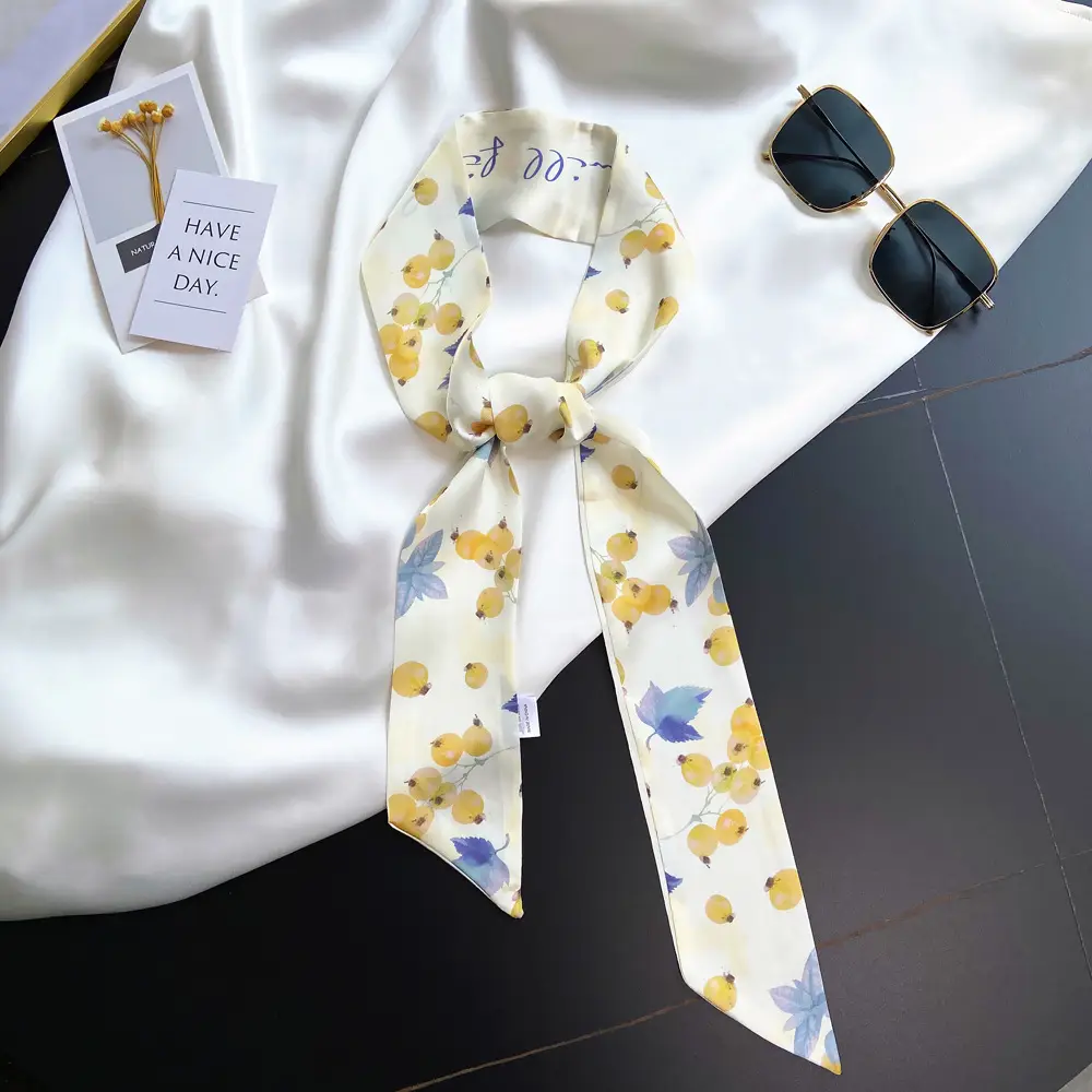Korean Ins Star Scarf with Hair Band Green White