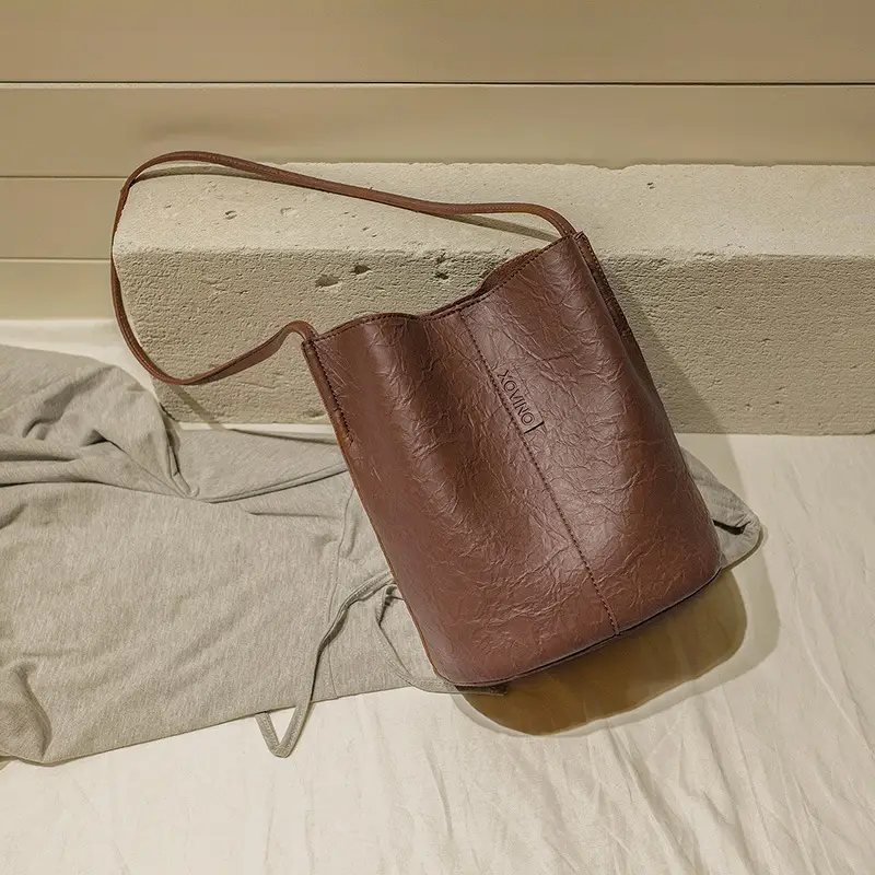 Women's Suede Oil Leather Crossbody Bag Large Capacity - Image 6