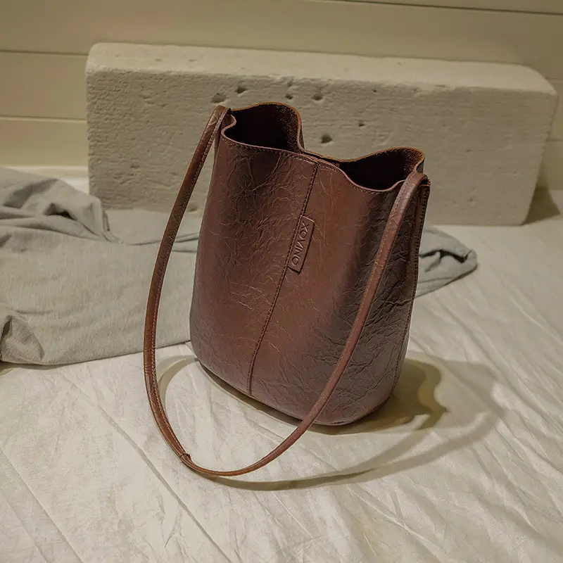 Women's Suede Oil Leather Crossbody Bag Large Capacity - Image 3