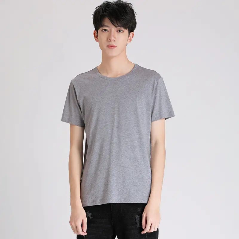 Men Navy T-Shirt Round Neck Loose Fit Plus Size