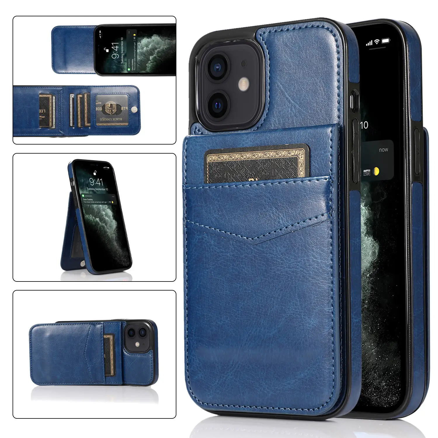 Red Leather Mobile Phone Case for iPhone X S20 - Image 10