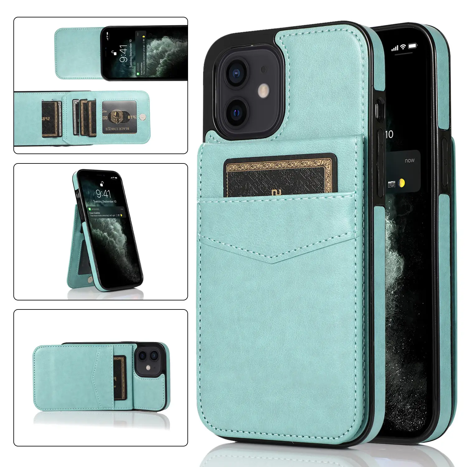 Red Leather Mobile Phone Case for iPhone X S20 - Image 11