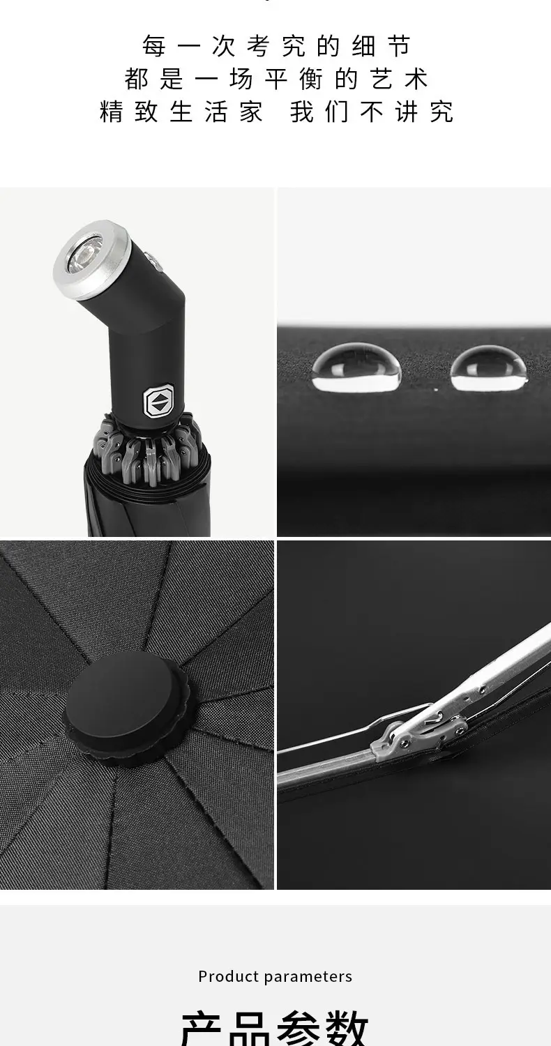 Foldable UV Protection Umbrella for Women Black β feature 9