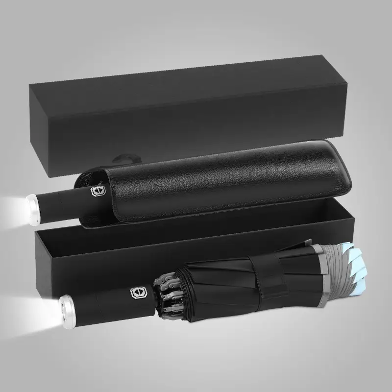 Foldable UV Protection Umbrella for Women Black - Image 11