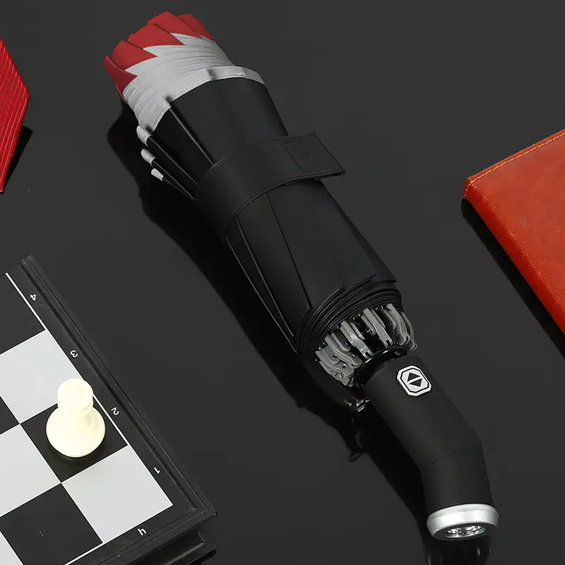 Foldable UV Protection Umbrella for Women Black - Image 8