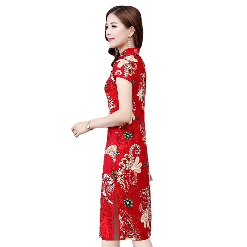 Green Floral Midi Dress for Plus Size Summer Wear - Image 7
