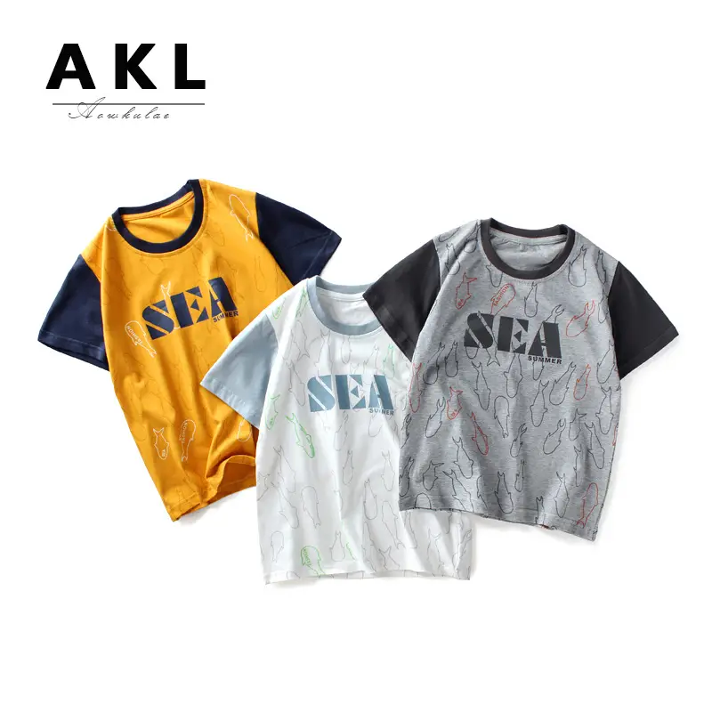 2023 Kids Summer Printed T-Shirts Set - Image 4
