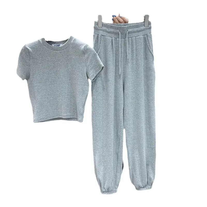 Women 2024 Summer White Harlan Pants Set with T-Shirt - Image 5