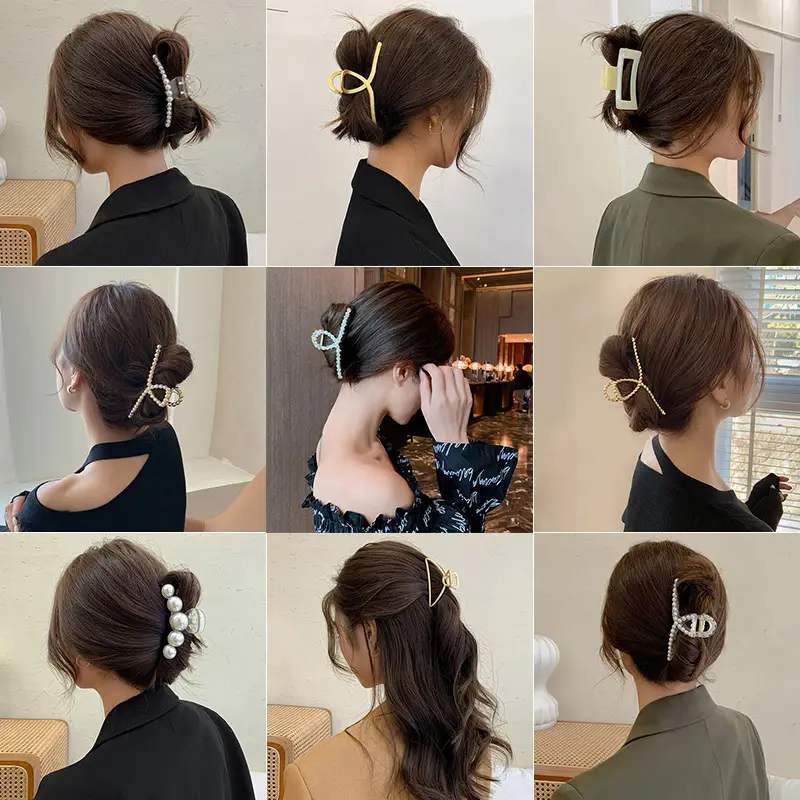 Large Pearl Hairpin Clip for Women