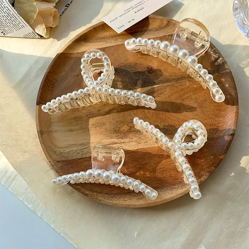 Large Pearl Hairpin Clip for Women
