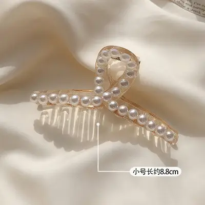 Large Pearl Hairpin Clip for Women