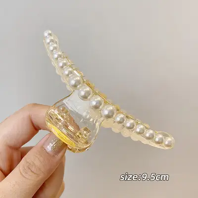 Large Pearl Hairpin Clip for Women