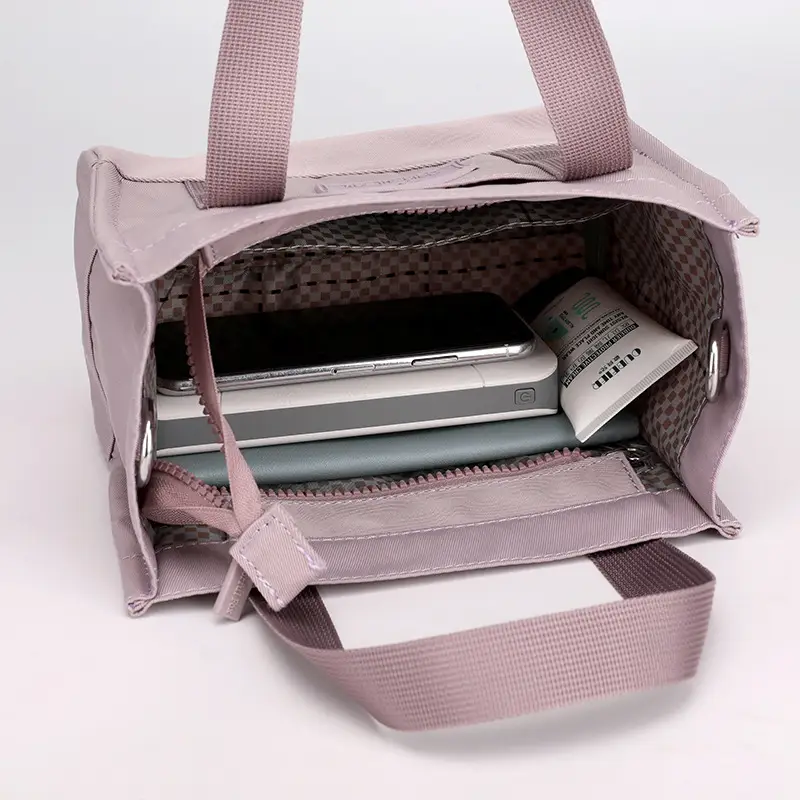 Waterproof Crossbody Bag for Women, Purple Nylon, Lightweight, Adjustable Strap - Image 12