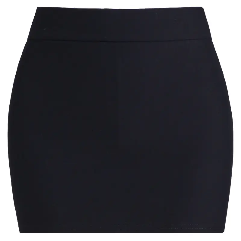 Black Stretch Hip Skirt High Waist Slim Fit Large - Image 11