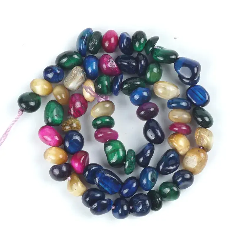 Natural Colored Tiger Amorphous Loose Beads - Image 3